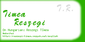 timea reszegi business card
